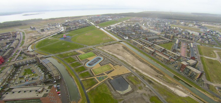 In vogelvlucht door het Cascadepark